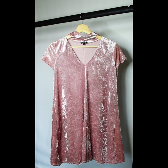 Timing Dresses Large Timing Pink Crushed Velvet Dress Poshmark